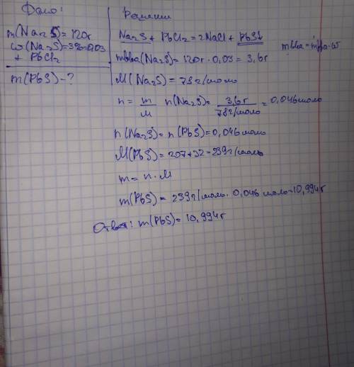 2. найти массу осадка, образовавшегося при взаимодействии 120г 3%-ного раствора сульфида натрия с ра