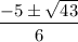 \dfrac{-5б \sqrt{43} }{6}