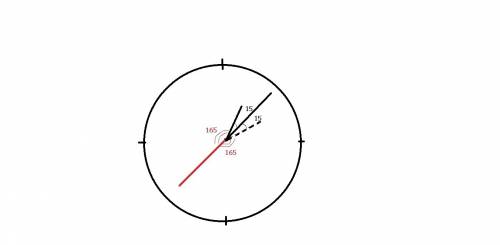 Внекоторый момент времени аня измерила угол между часовой и минутой стрелками своих часов. ровно чер