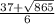 \frac{37+ \sqrt{865} }{6}