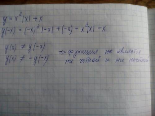 Y=x^2|x|+xчетная или не четная функция