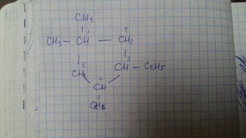 Составить структурную формулу вещества: 1,1 диметил 3,4 диэтилциклопентан