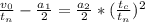 \frac{v_0}{t_n} - \frac{a_1}{2} = \frac{a_2}{2} *( \frac{t_c}{t_n} )^2