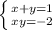 \left \{ {{x+y=1} \atop {xy=-2 }} \right.