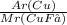 \frac{Ar(Cu)}{Mr(CuF₂)}