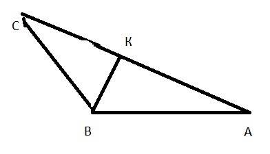 Начертили биссектрису вк треугольника авс с тупым углом в 140 градусов.угол в=140 градусов найдите г