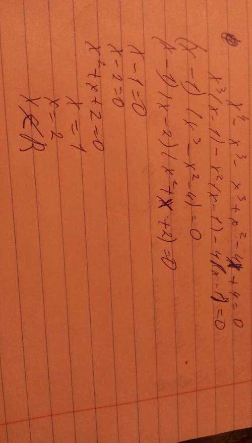 Решить уравнение x^4-2x^3+x^2-4x+4=0