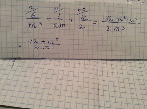 :6/m^3+1/2m+m^2 12/x^2+12x+36+12/x^2-36-1/x-6 2x/x-1+3x+1/1-x^2-3/x+1 x+2-x^2+4/x-2 m-n/2mn+2/m-n 7p