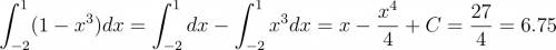 Вычислите площадь фигуры ограниченной линиями y=1-x^3, x=2, y=0