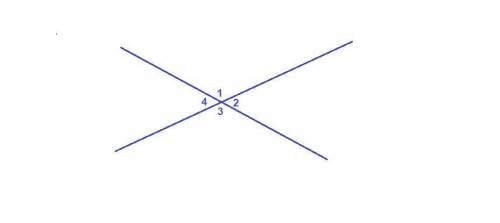 Даны две пересекающиеся прямые, сумма трёх образовавшихся углов в 11 раз больше четвертого
