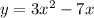 y=3x^2-7x