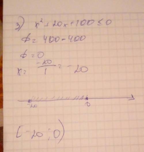 Кто что сможет решить напишите 1)3х^2-4х+8≥0. 2)-х^2+3х-5> 0 3)х^2+20х+100≤0 4)2/х-✓2 > 3/х+✓2