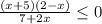 \frac{(x+5)(2-x)}{7+2x} \leq 0