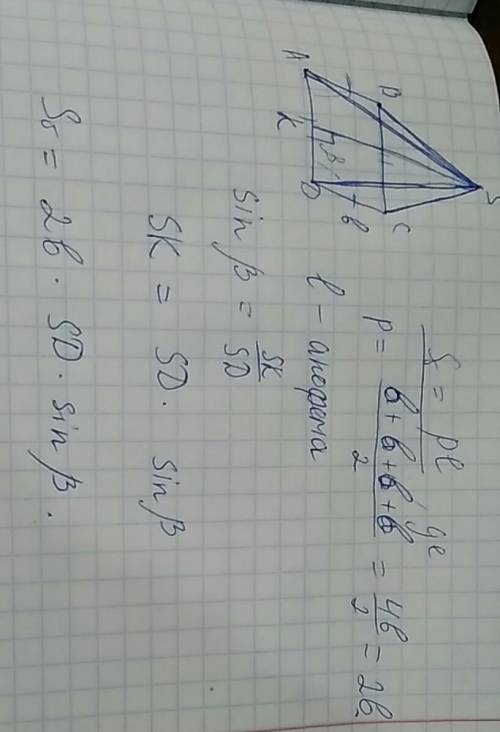 Сторона основи правильної чотирикутної піраміди дорівнює в, а її бічні грані нахилені до площини осн