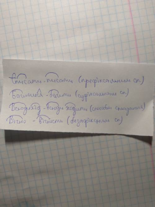 Виконати словотвірний розбір слів. списати, подорожник, бачитися, внук, вірність, прозалень. всюдихі