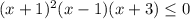 (x+1)^2(x-1)(x+3) \leq 0