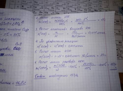Сколько грамм гидроксида калия потребуется для взаимодействия с соляной кислотой 300г концентрация м
