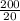 \frac{200}{20}