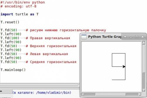 Как нарисовать цифру 9? на языке програмировании phyton на черепашек. (eng versional please).