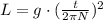 L = g\cdot (\frac{t}{2\pi N})^2