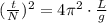 (\frac{t}{N})^2 = 4\pi^2 \cdot \frac{L}{g}