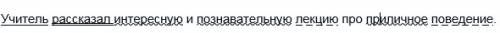 Синтаксический разбор предложения учитель рассказал интересную лекцию про приличное поведение
