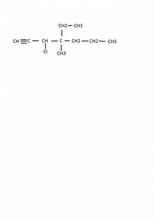 Напишите структурные формулы 1)4,4 диметилпентин-1 2)3хлор 4 метил 4 этилгептин-1