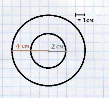 Окружность радиусом 2 см