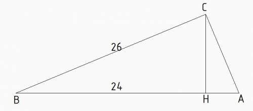 Втреугольнике abc угол с равен 90 сн - высота , вс=26, вн=24. найдите 13cosa.