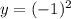 y = (-1)^2