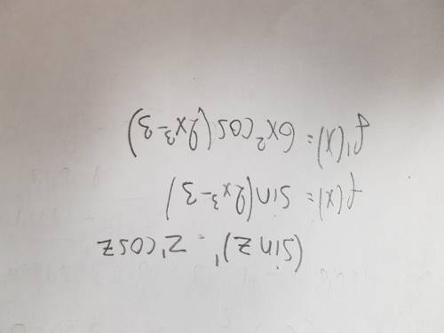 Найдите производную функции f(x)=sin(2x^3-3)