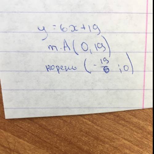 Функция задана формулой y=6x+19 опредилите: