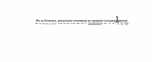 По членам предложения «из-за болезни, несколько учеников не пришли сегодня в школу»