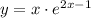 y=x\cdot e^{2x-1}