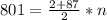 801= \frac{2+87}{2}*n