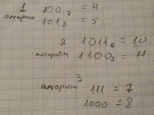 Алгоритм преобразования числа, записанного в двоичной системе счисления, состоит в том, что если пос