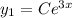 y_1=Ce^{3x}