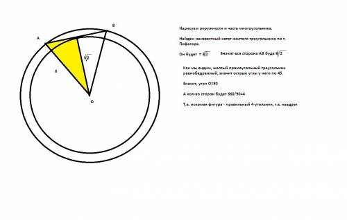 Завтра нужно решить.. радіус кола описаного навколо правильного многокутника дорівнює 6см, а радіус
