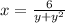 x=\frac{6}{y+y^2}