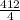 \frac{412}{4}