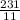 \frac{231}{11}