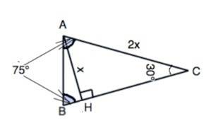 Втреугольнике abc угол a=углу b=75°. найдите bc, если площадь треугольника равна 36см2