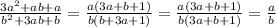 \frac{3a^2+ab+a}{b^2+3ab+b} = \frac{a(3a+b+1)}{b(b+3a+1)} = \frac{a(3a+b+1)}{b(3a+b+1)} = \frac{a}{b}