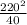 \frac{220^{2} }{40}