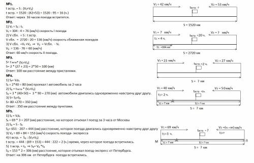 1). из москвы и уфы вышли одновременно навстречу друг другу два поезда. один со скоростью 42 км\ч, а