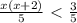 \frac{x(x+2)}{5}\ \textless \ \frac{3}{5}&#10;