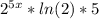 2^{5x} * ln(2)*5