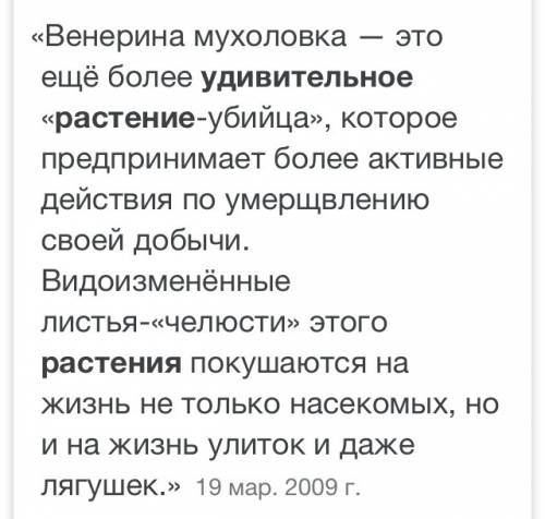 Сообщение о удивительном растение кратко