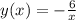 y(x)=- \frac{6}{x}