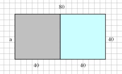 Прямоугольник со сторонами 80 мм и 40 мм разделили на два одинаковых квадрата. вычисли периметр одно